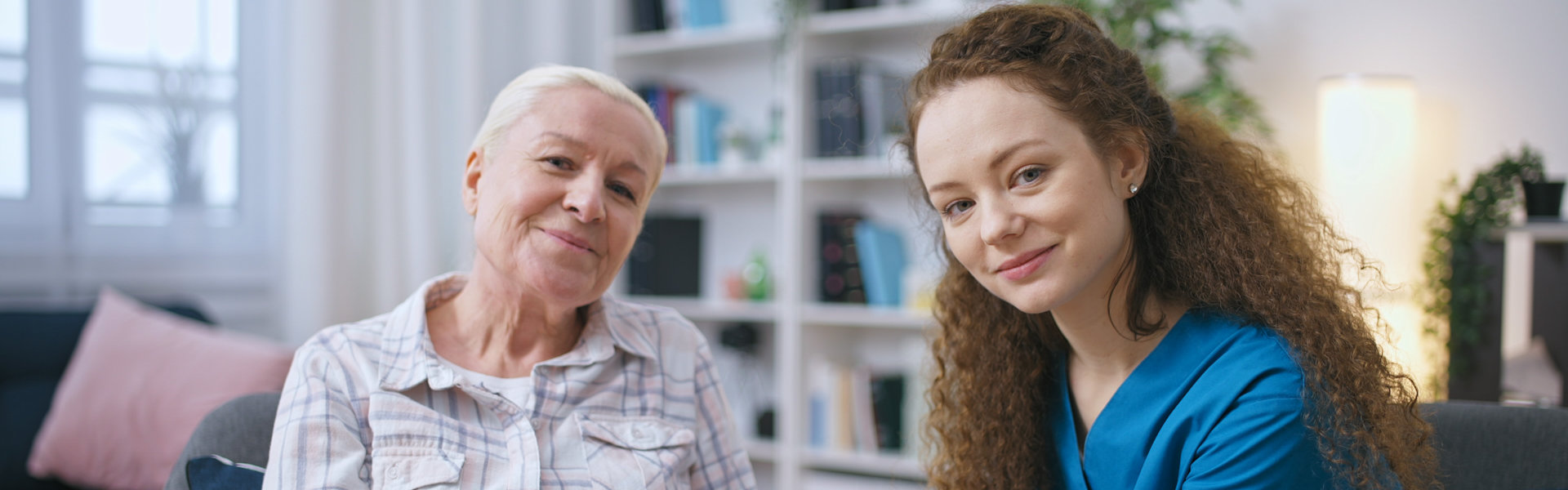 caregiver with senior woman